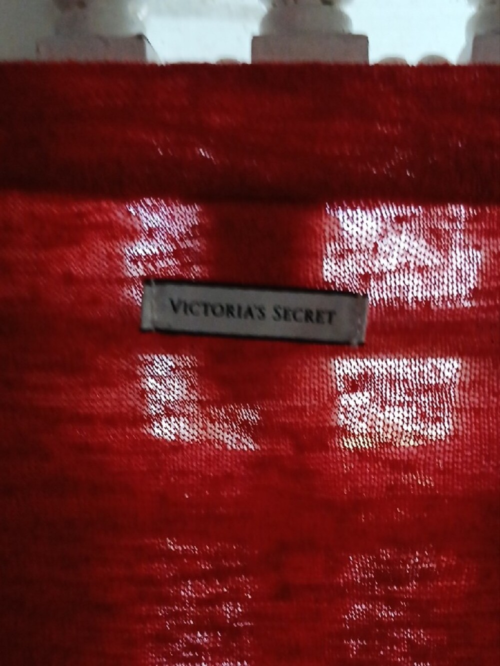 Victoria's Secret Red Long-Sleeve Crewneck Top - Picture 4 of 8